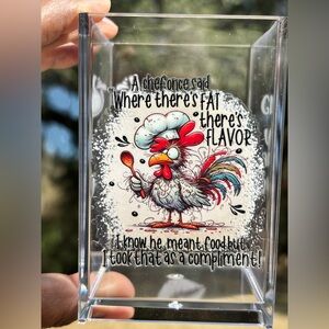 Custom Designed Pen Cup with Quotes on front and Back   “Give Me Wine” Quote